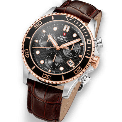 Swiss Military by Chrono Swiss Made Black Dial Analog Watch for Gents - SM34051.05