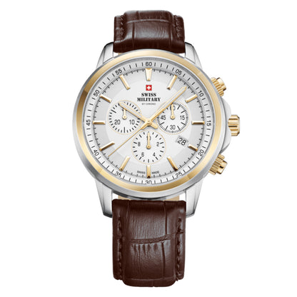 Swiss Military by Chrono Swiss Made Silver Dial Analog Watch for Gents - SM34052.21