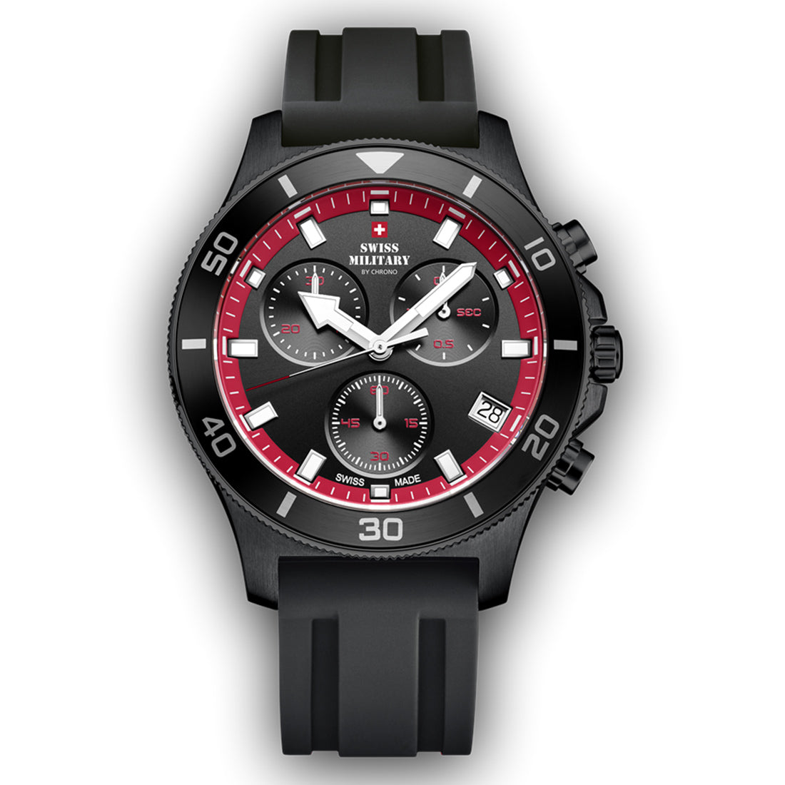 Swiss Military by Chrono Swiss Made Black Dial Analog Watch for Gents - SM34067.14
