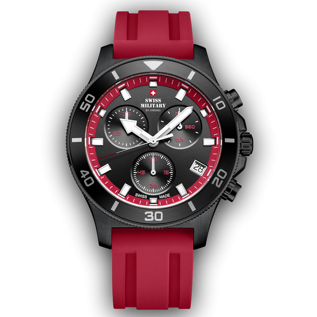 Swiss Military by Chrono Swiss Made Black Dial Analog Watch for Gents - SM34067.15
