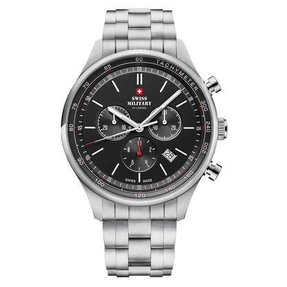 Swiss Military by Chrono Swiss Made Black Dial Analog Watch for Gents - SM34081.01