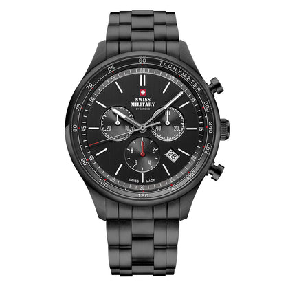Swiss Military by Chrono black Dial Swiss Made Watch for Gents - SM34081.04