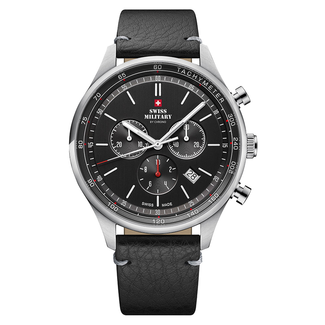 Swiss Military by Chrono Swiss Made Black Dial Analog Watch for Gents - SM34081.06