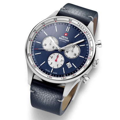 Swiss Military by Chrono Swiss Made Blue Dial Analog Watch for Gents - SM34081.08