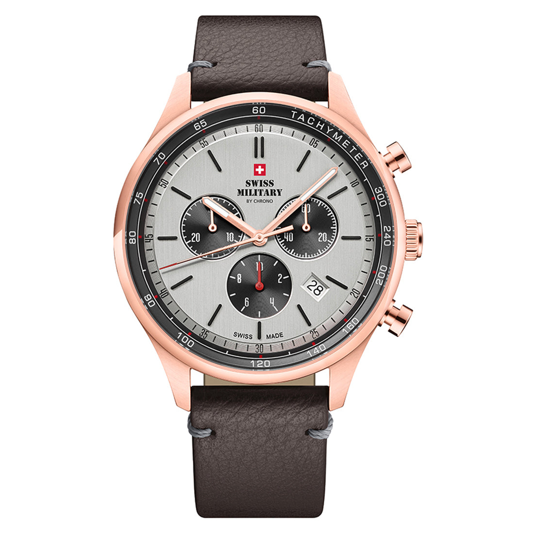 Swiss Military by Chrono Swiss Made Grey Dial Analog Watch for Gents - SM34081.09