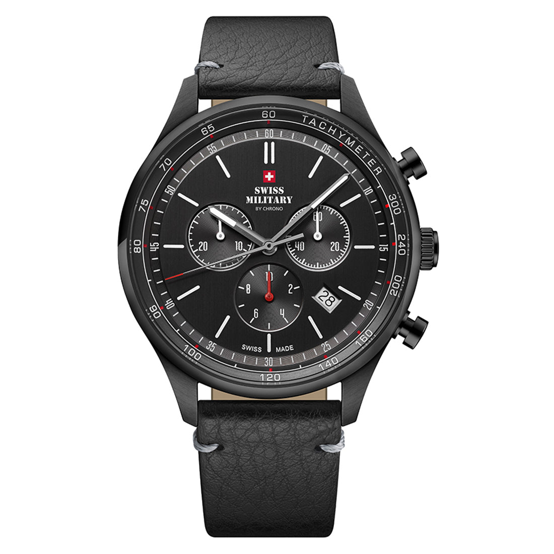 Swiss Military by Chrono Swiss Made Black Dial Analog Watch for Gents - SM34081.10