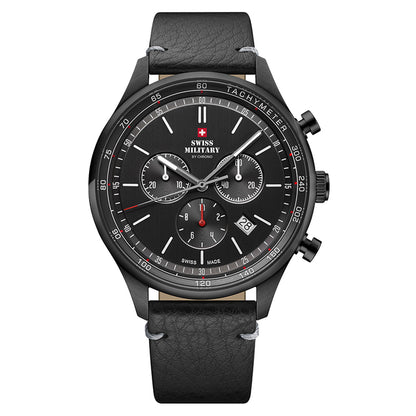Swiss Military by Chrono Swiss Made Black Dial Analog Watch for Gents - SM34081.10