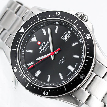 Swiss Military by Chrono Swiss Made Black Dial Analog Watch for Gents - SM34082.01
