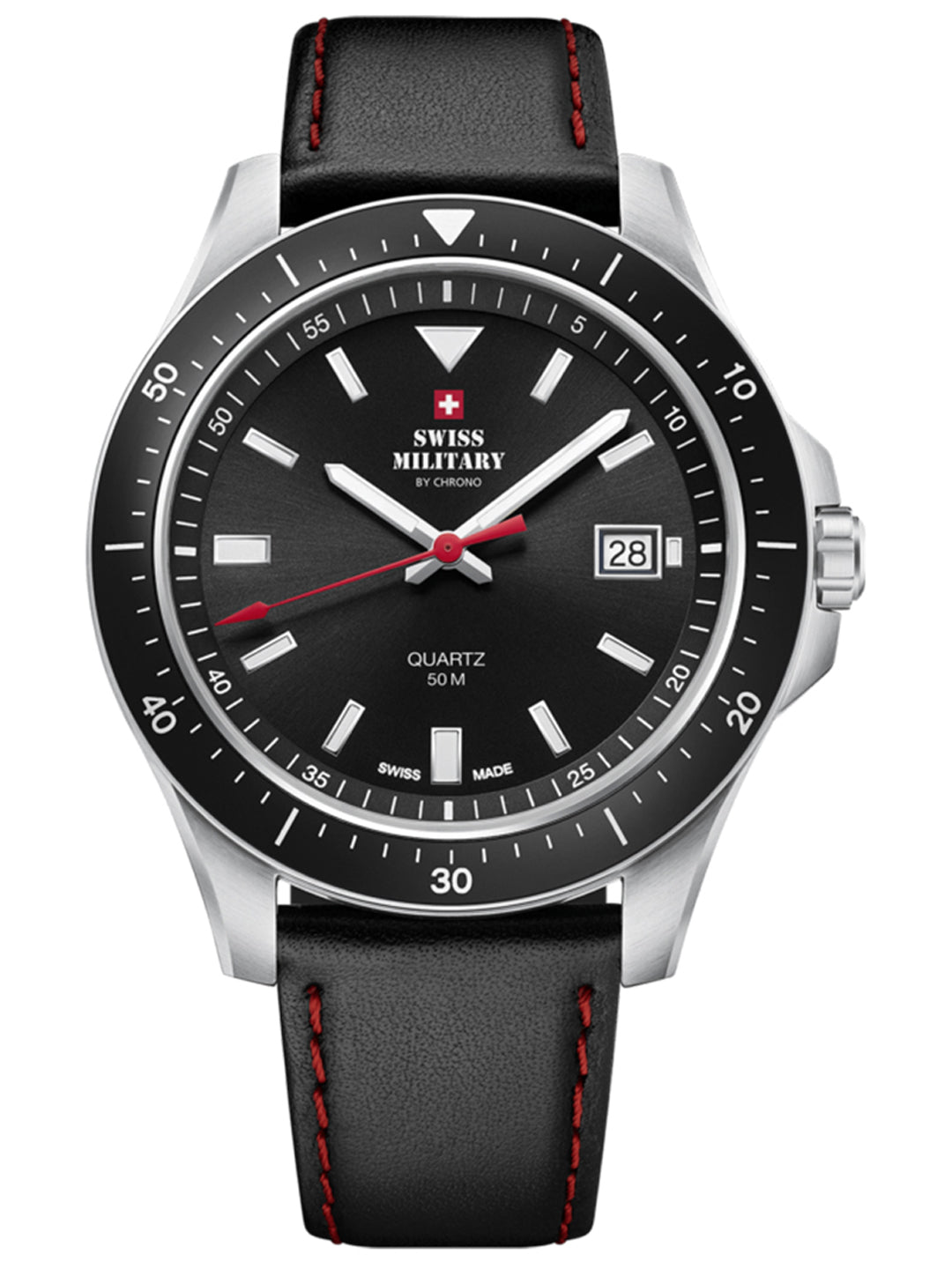 Swiss Military by Chrono Swiss Made Black Dial Analog Watch for Gents - SM34082.04
