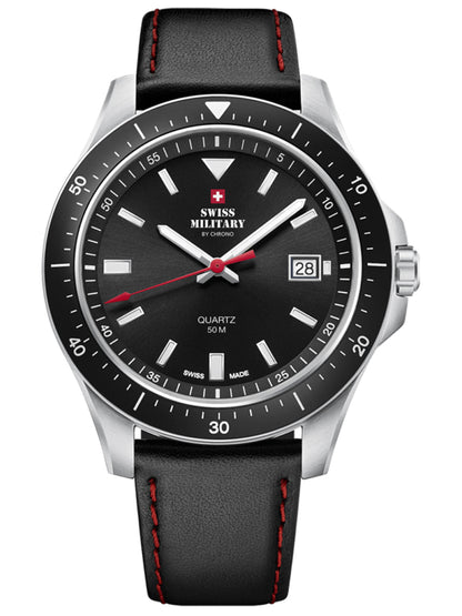 Swiss Military by Chrono Swiss Made Black Dial Analog Watch for Gents - SM34082.04