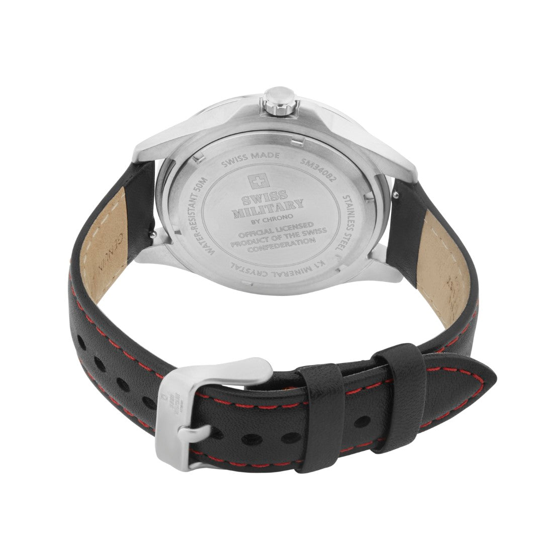 Swiss Military by Chrono Swiss Made Black Dial Analog Watch for Gents - SM34082.04
