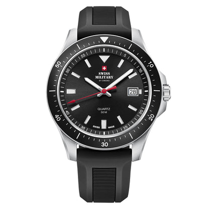 Swiss Military by Chrono Swiss Made Black Dial Analog Watch for Gents - SM34082.07