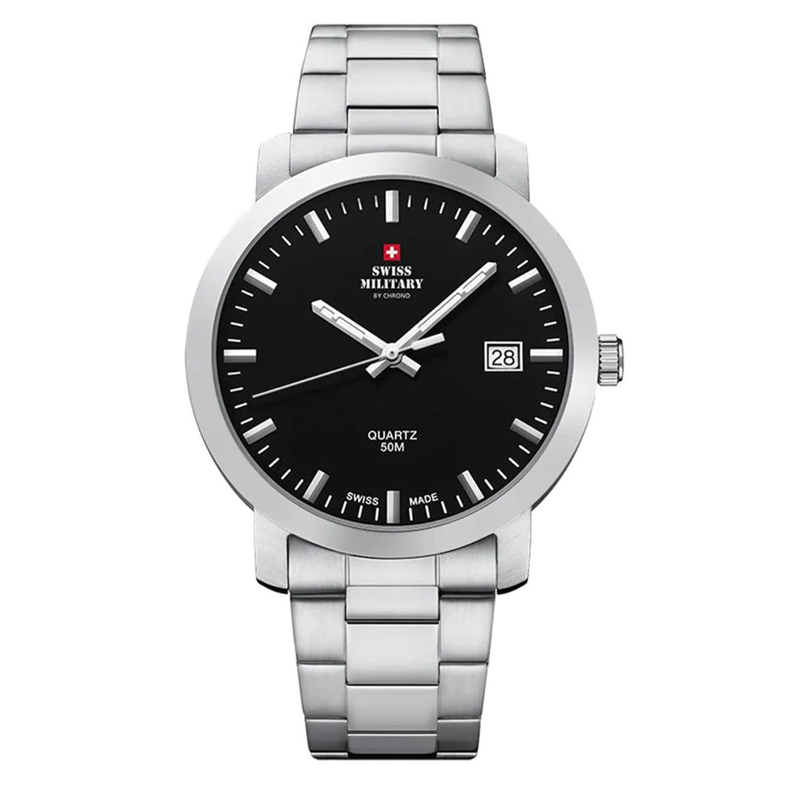 Swiss Military by Chrono Swiss Made Black Dial Analog Watch for Gents - SM34083.01