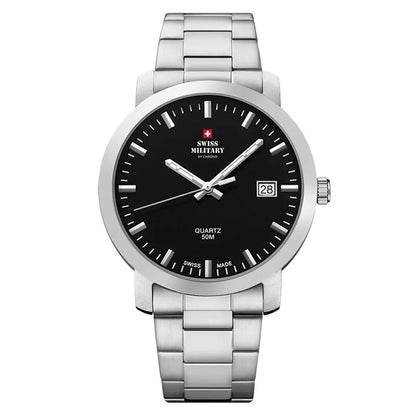 Swiss Military by Chrono Swiss Made Black Dial Analog Watch for Gents - SM34083.01