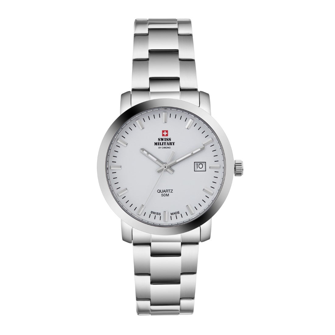 Swiss Military by Chrono Swiss Made White Dial Analog Watch for Gents - SM34083.02