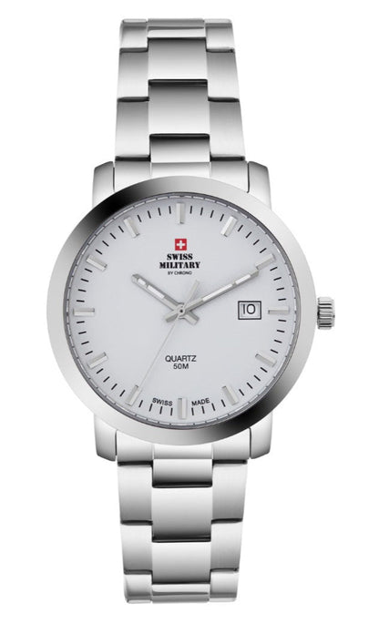Swiss Military by Chrono Swiss Made Analog Watch White Dial for Men&