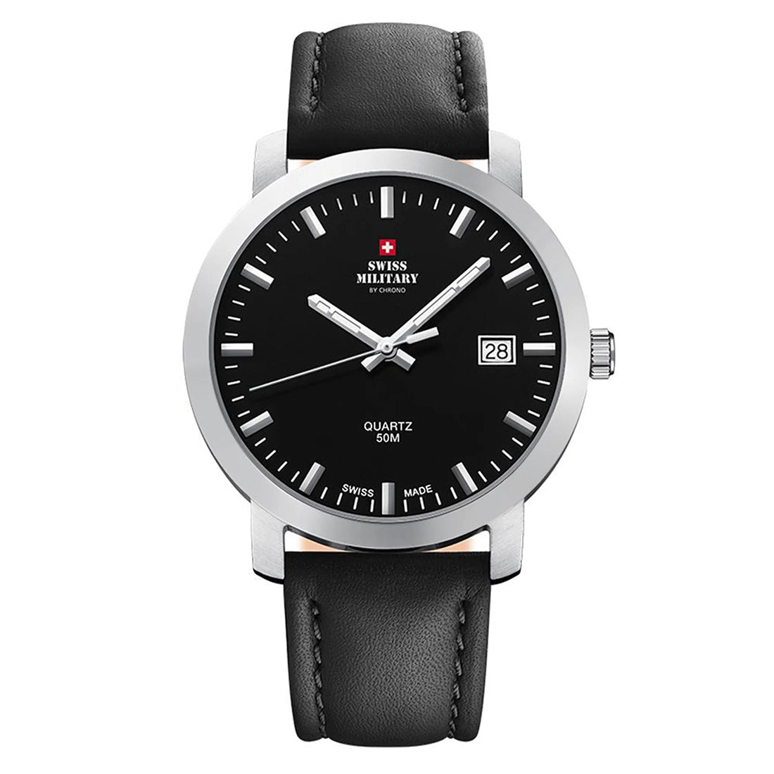 Swiss Military by Chrono Swiss Made Black Dial Analog Watch for Gents - SM34083.04