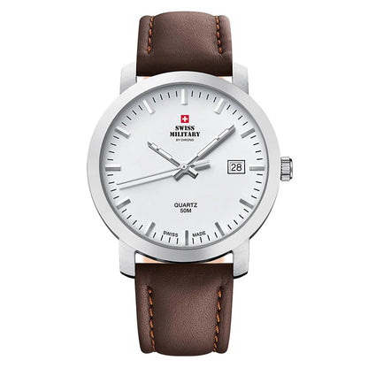 Swiss Military by Chrono Swiss Made White Dial Analog Watch for Gents - SM34083.05
