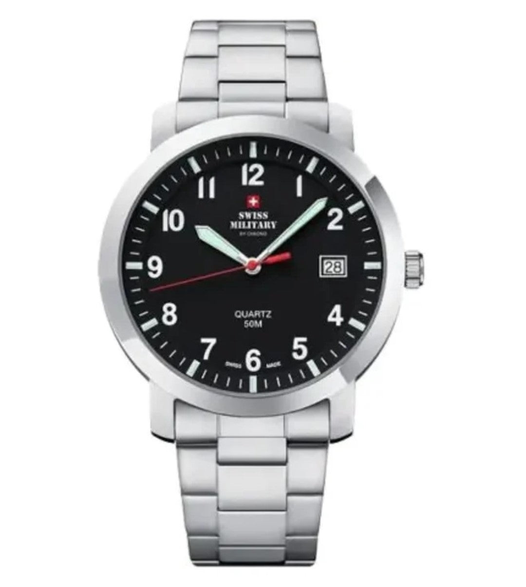 Swiss Military by Chrono Swiss Made Black Dial Analog Watch for Gents - SM34083.07