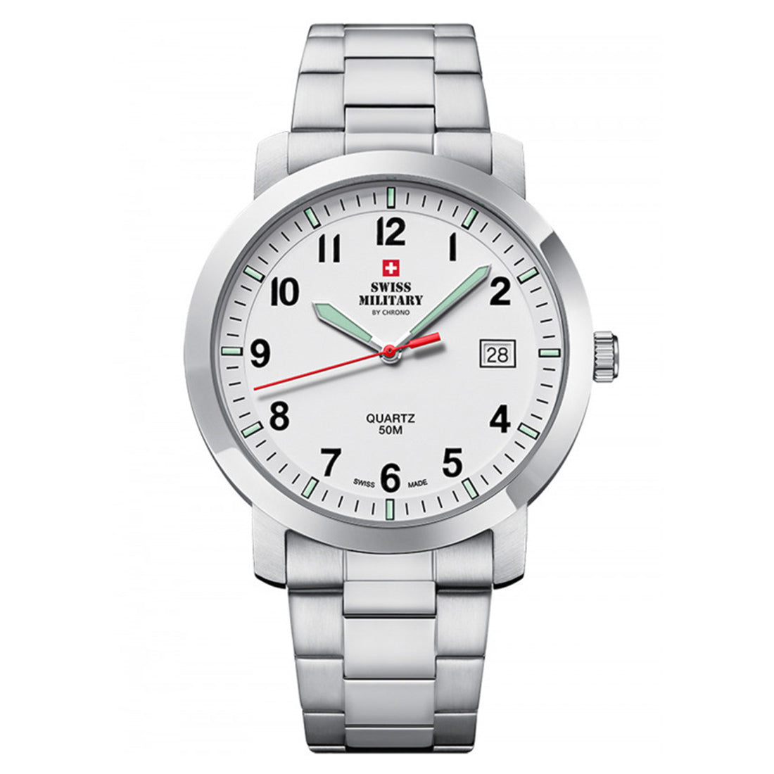 Swiss Military by Chrono Swiss Made White Dial Analog Watch for Gents - SM34083.08