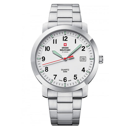 Swiss Military by Chrono Swiss Made White Dial Analog Watch for Gents - SM34083.08