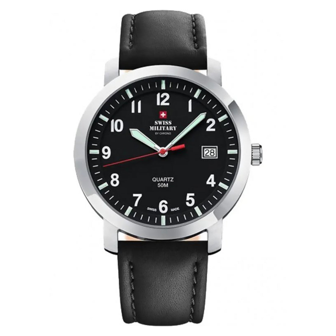 Swiss Military by Chrono Swiss Made Black Dial Analog Watch for Gents - SM34083.10