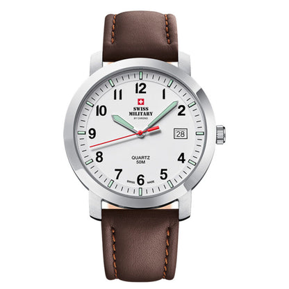Swiss Military by Chrono Swiss Made White Dial Analog Watch for Gents - SM34083.11