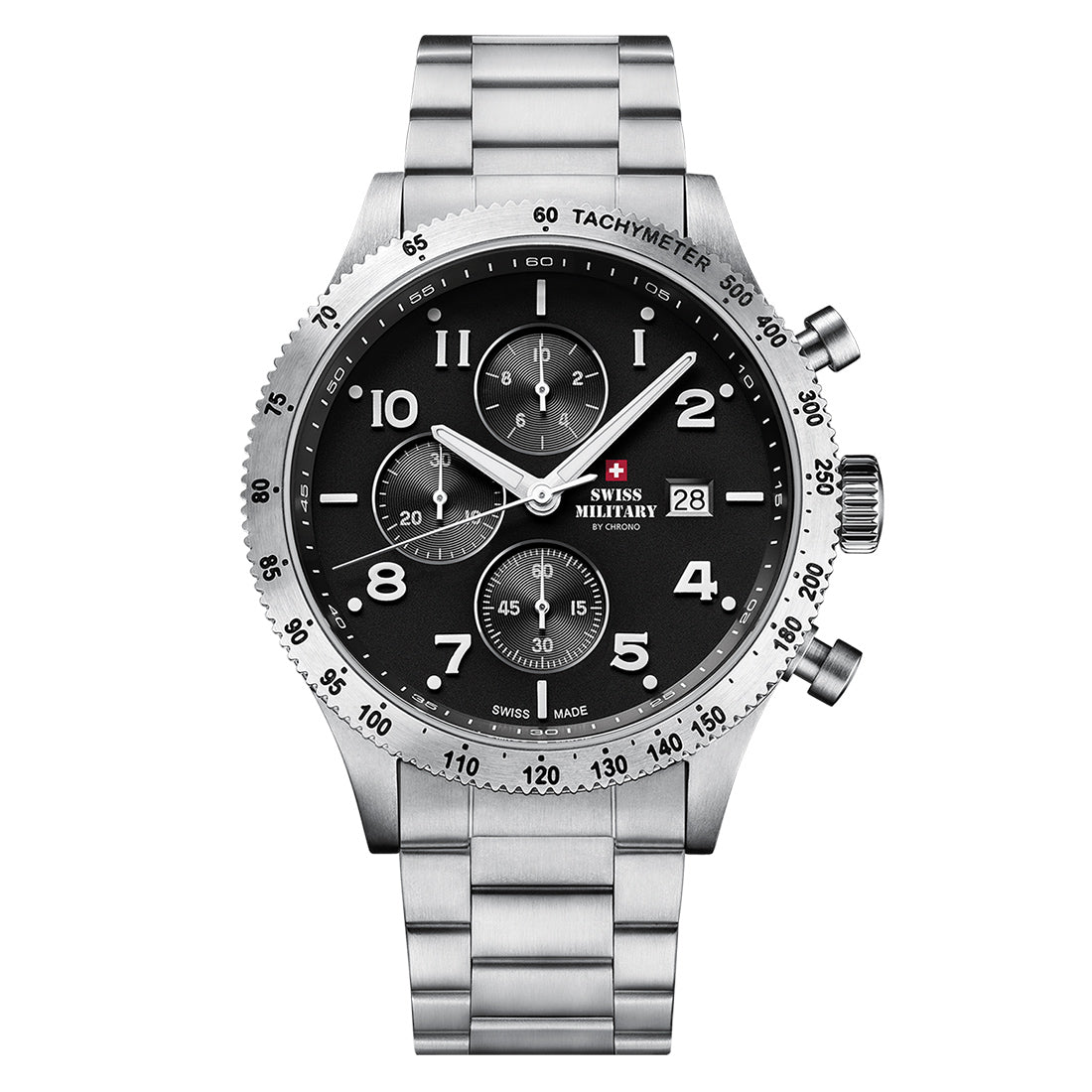 Swiss Military by Chrono Swiss Made Black Dial Analog Watch for Gents - SM34084.01