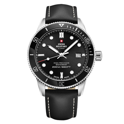 Swiss Military by Chrono Swiss Made Black Dial Analog Watch for Gents - SM34088.04