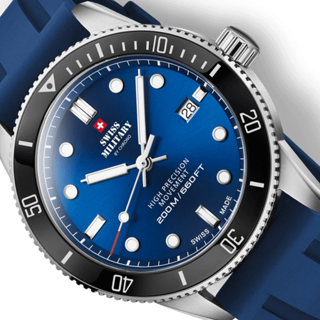 Swiss Military by Chrono Swiss Made Blue Dial Analog Watch for Gents - SM34088.08