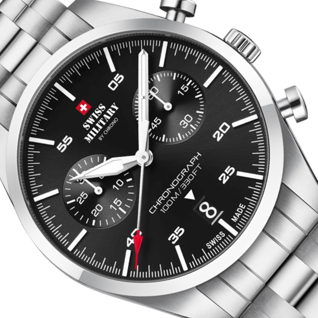 Swiss Military by Chrono Swiss Made Black Dial Analog Watch for Gents - SM34090.01