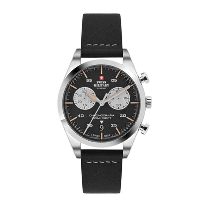 Swiss Military by Chrono Swiss Made Black Dial Chronograph Watch for Gents - SM34090.03