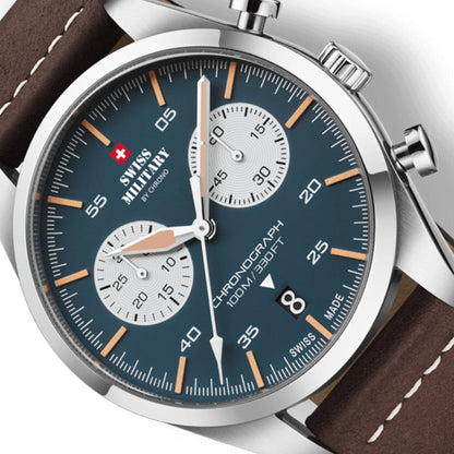 Swiss Military by Chrono Swiss Made Blue Dial Analog Watch for Gents - SM34090.04
