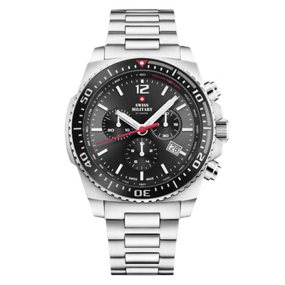 Swiss Military by Chrono Swiss Made Black Dial Analog Watch for Gents - SM34093.01