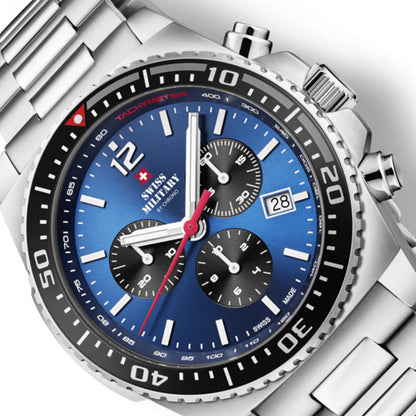 Swiss Military by Chrono Swiss Made Blue Dial Analog Watch for Gents - SM34093.02