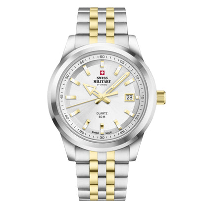 Swiss Military by Chrono Swiss Made Silver Dial Analog Watch for Gents - SM34094.04