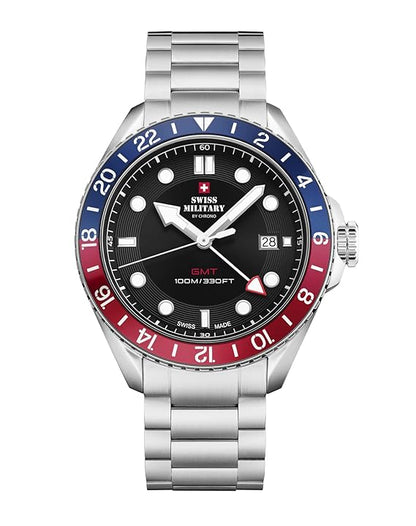 Swiss Military Swiss Made Quartz Black Dial Watch for Men - SM34095.01