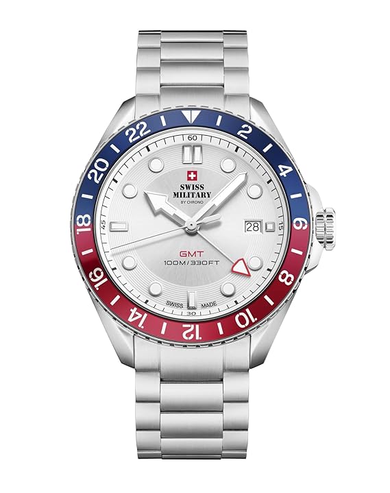 Swiss Military Swiss Made Quartz Silver Dial Watch for Men - SM34095.02