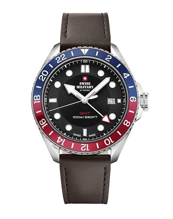 Swiss Military Swiss Made Quartz Black Dial Watch for Men - SM34095.04