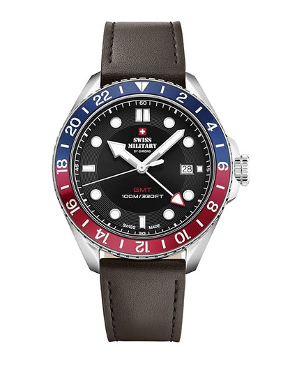 Swiss Military Swiss Made Quartz Black Dial Watch for Men - SM34095.04