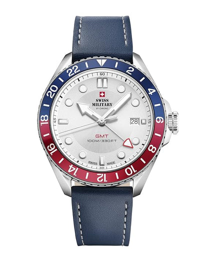 Swiss Military Swiss Made Quartz Silver Dial Watch for Men - SM34095.05