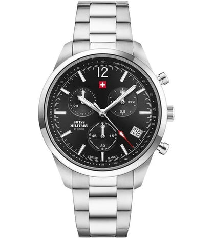 Swiss Military by Chrono Swiss Made Black Dial Chronograph Watch for Gents - SM34097.01