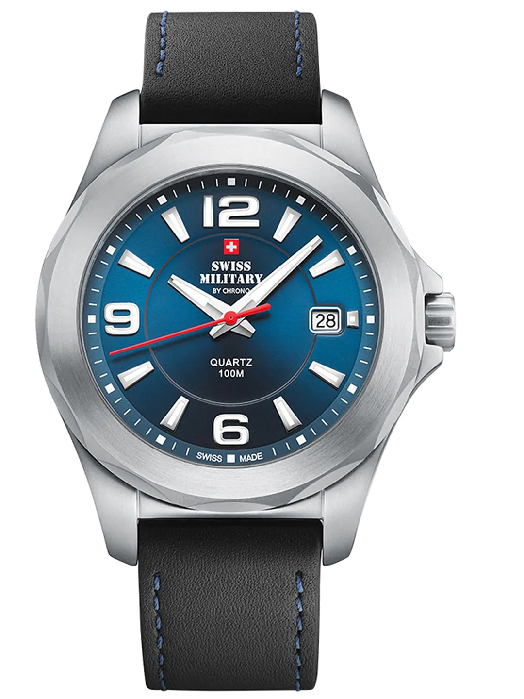 Swiss Military by Chrono Swiss Made Black Dial Chronograph Watch for Gents - SM34099.02