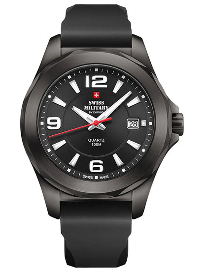 Swiss Military by Chrono Swiss Made Black Dial Chronograph Watch for Gents - SM34099.03