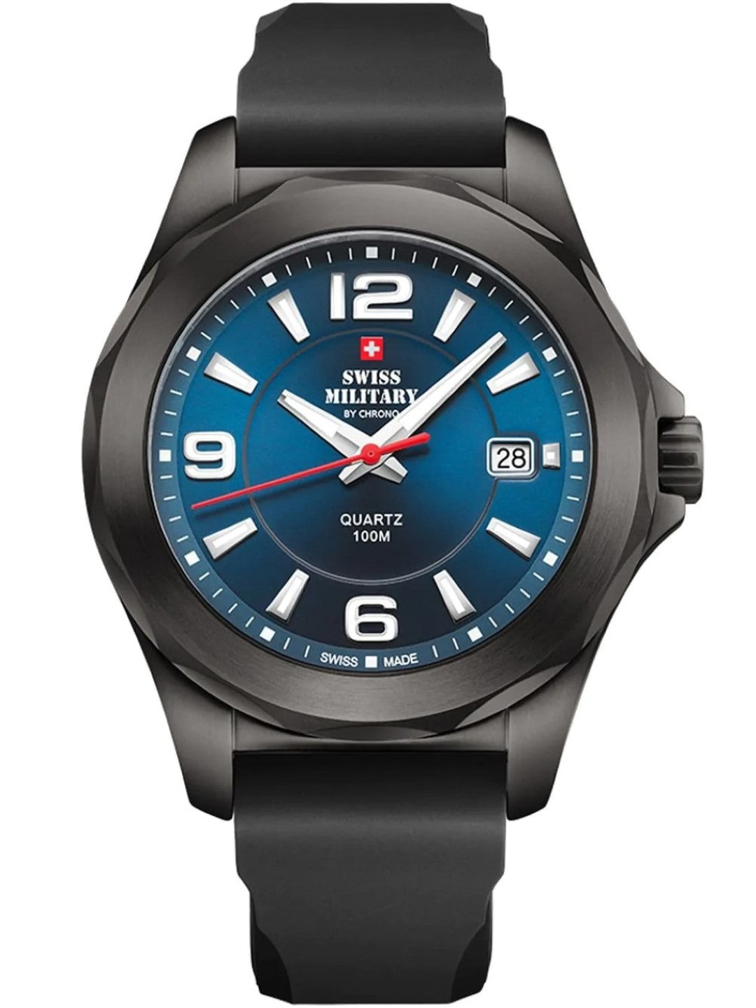 Swiss Military by Chrono Swiss Made Black Dial Chronograph Watch for Gents - SM34099.04