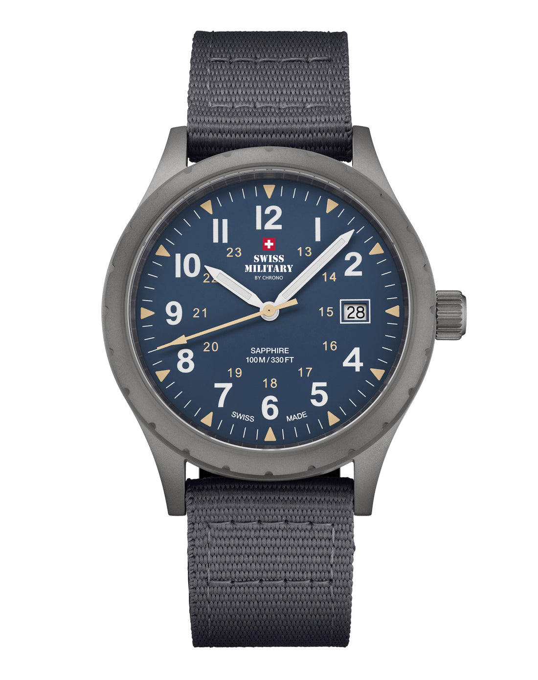Swiss Military By Chrono Swiss Made Quartz Blue Dial Analog Watch For Gents - SM34108.05