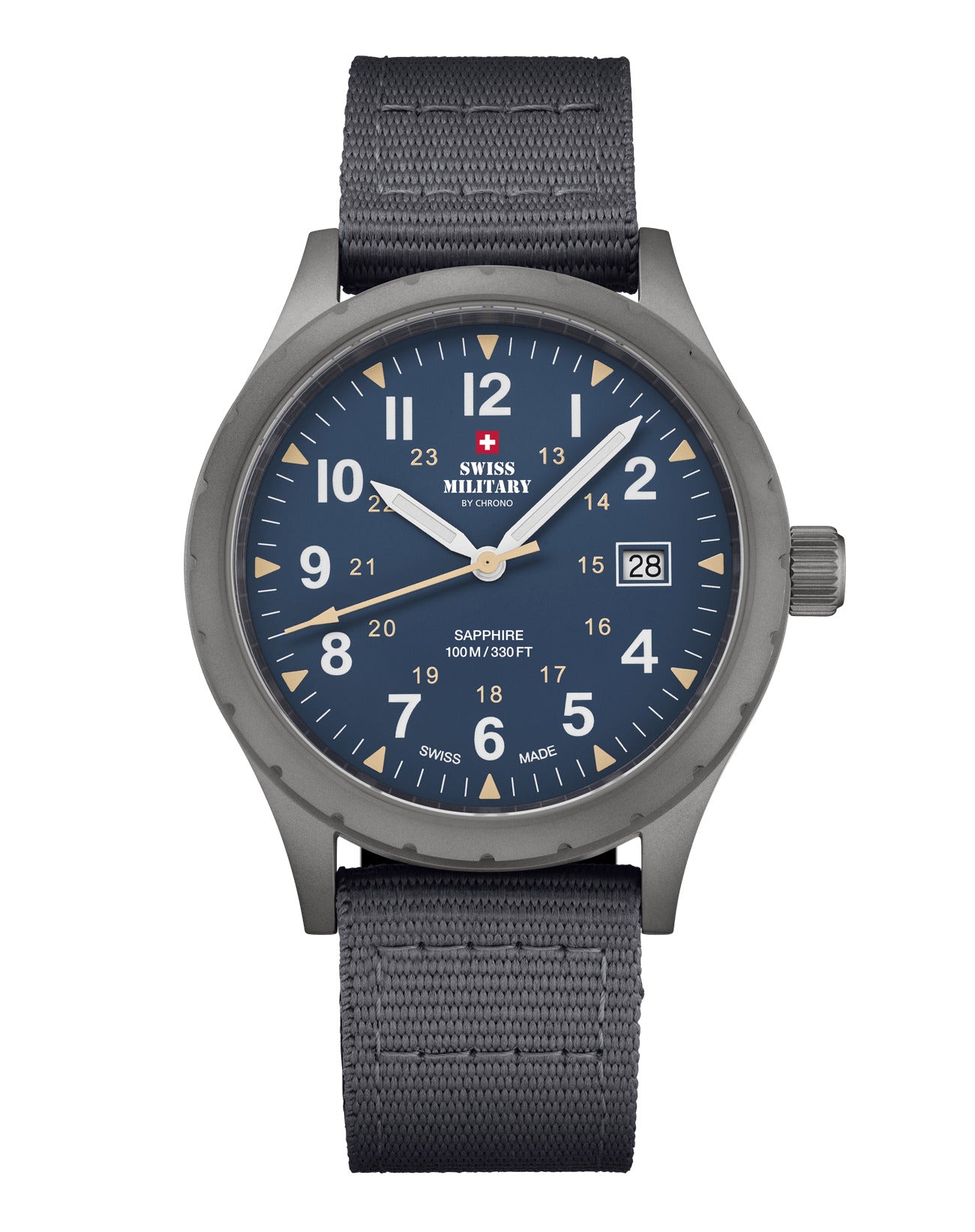 Swiss Military By Chrono Swiss Made Quartz Blue Dial Analog Watch For Gents - SM34108.05