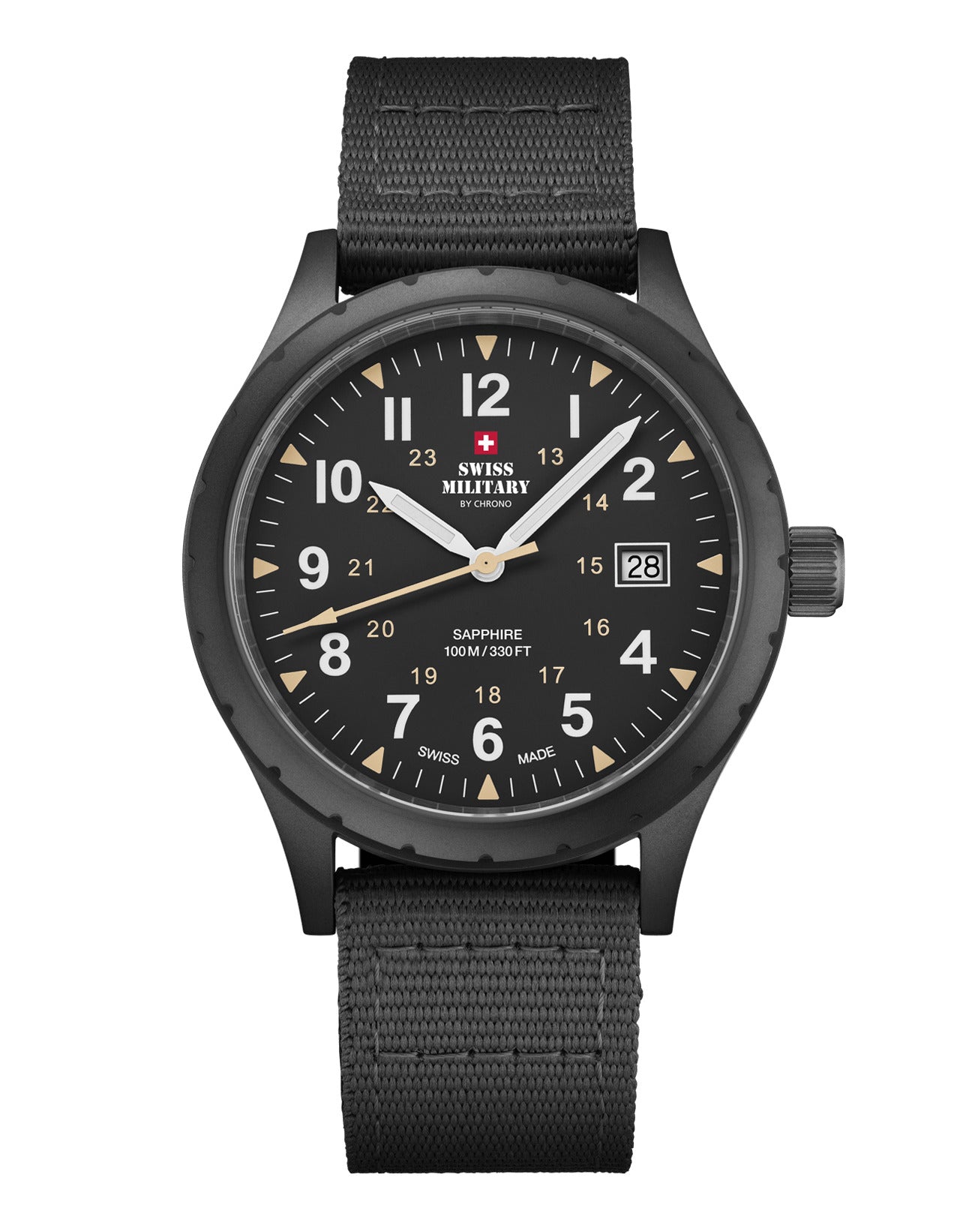 Swiss Military By Chrono Swiss Made Quartz Black Dial Analog Watch For Gents - SM34108.06