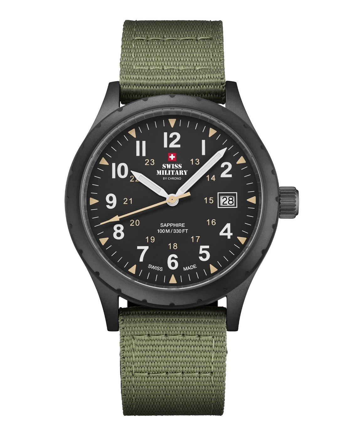 Swiss Military By Chrono Swiss Made Quartz Black Dial Analog Watch For Gents - SM34108.07