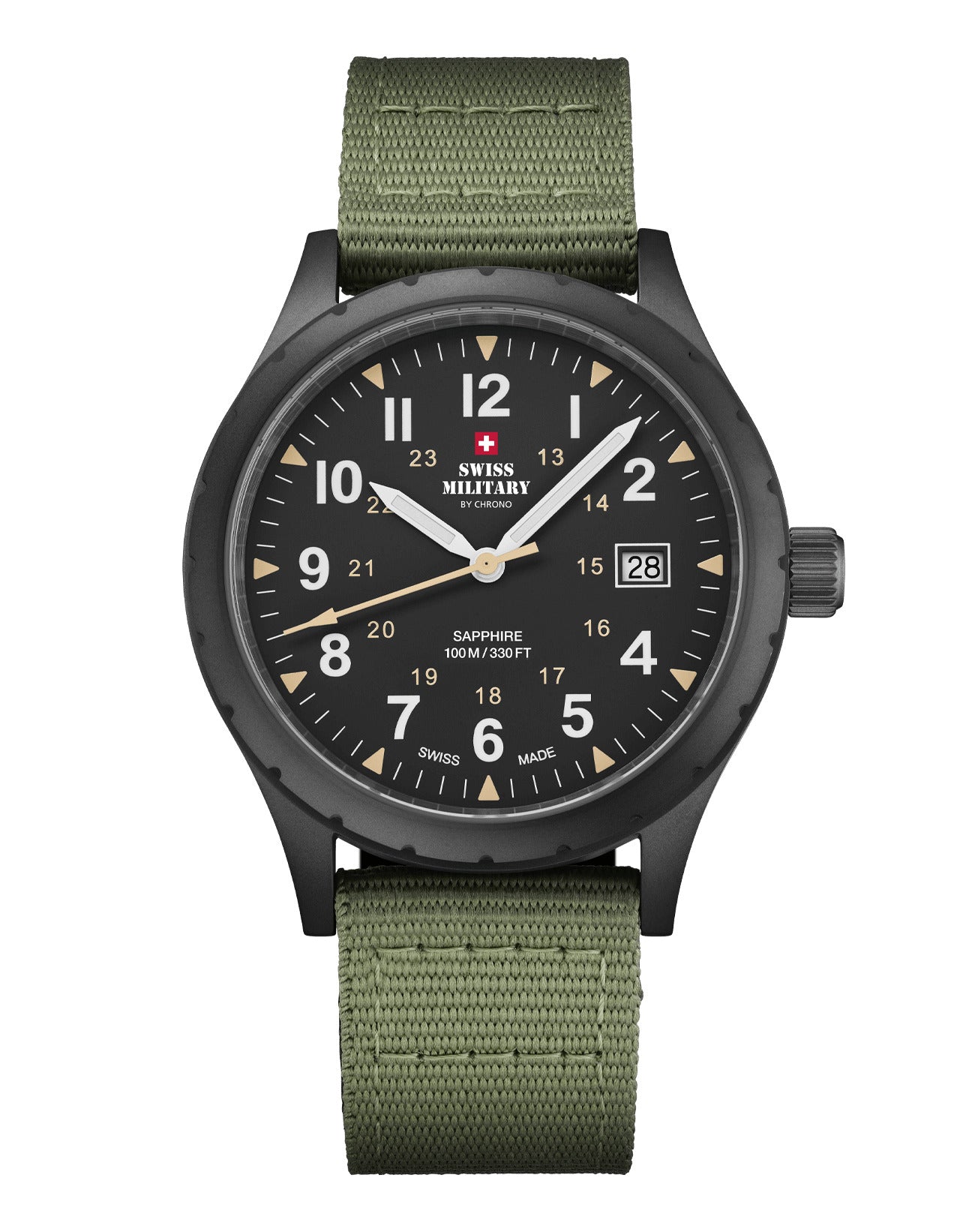 Swiss Military By Chrono Swiss Made Quartz Black Dial Analog Watch For Gents - SM34108.07